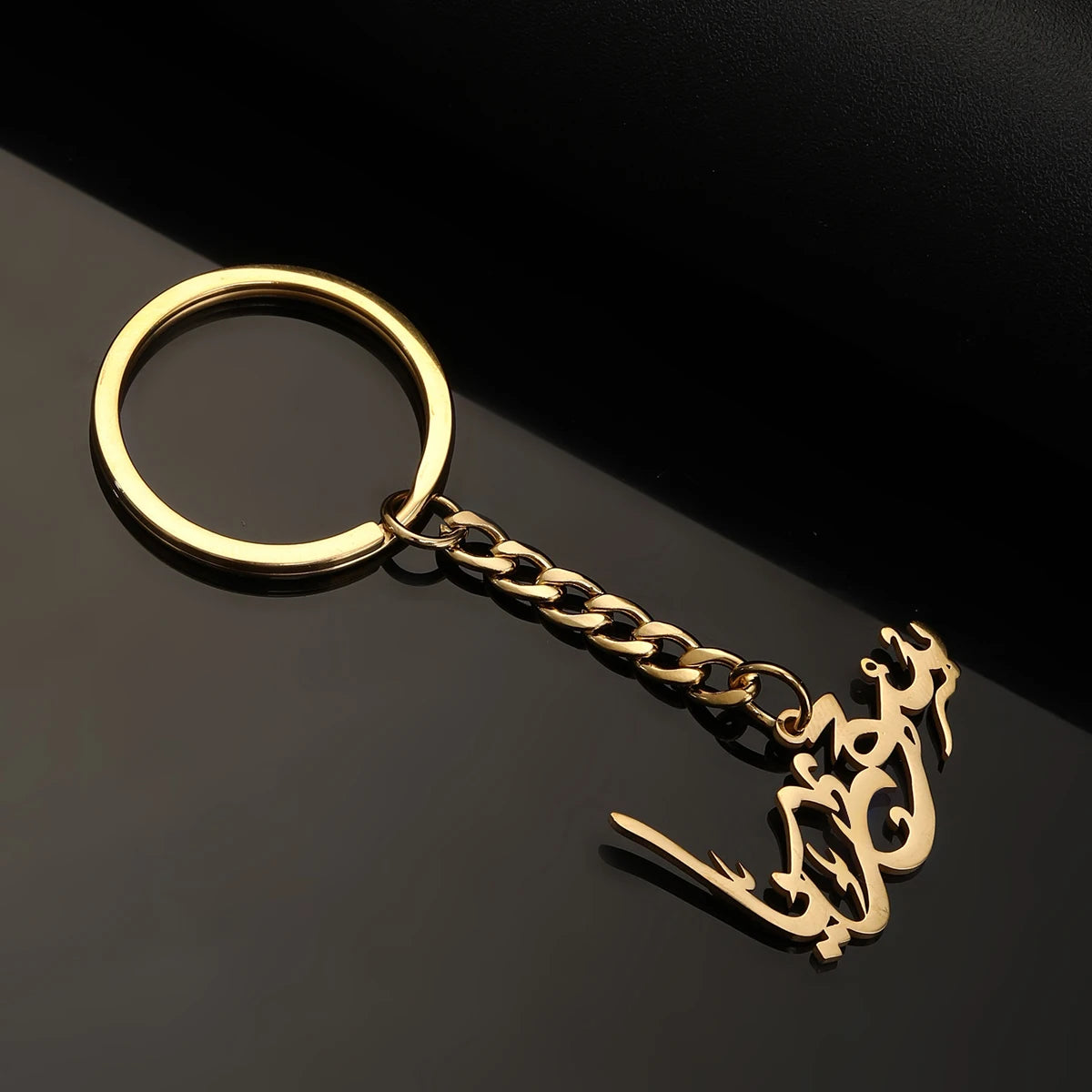 Stainless Steel Syria Syrians in Arabic Keychain Necklace For Men Women African Jewelry