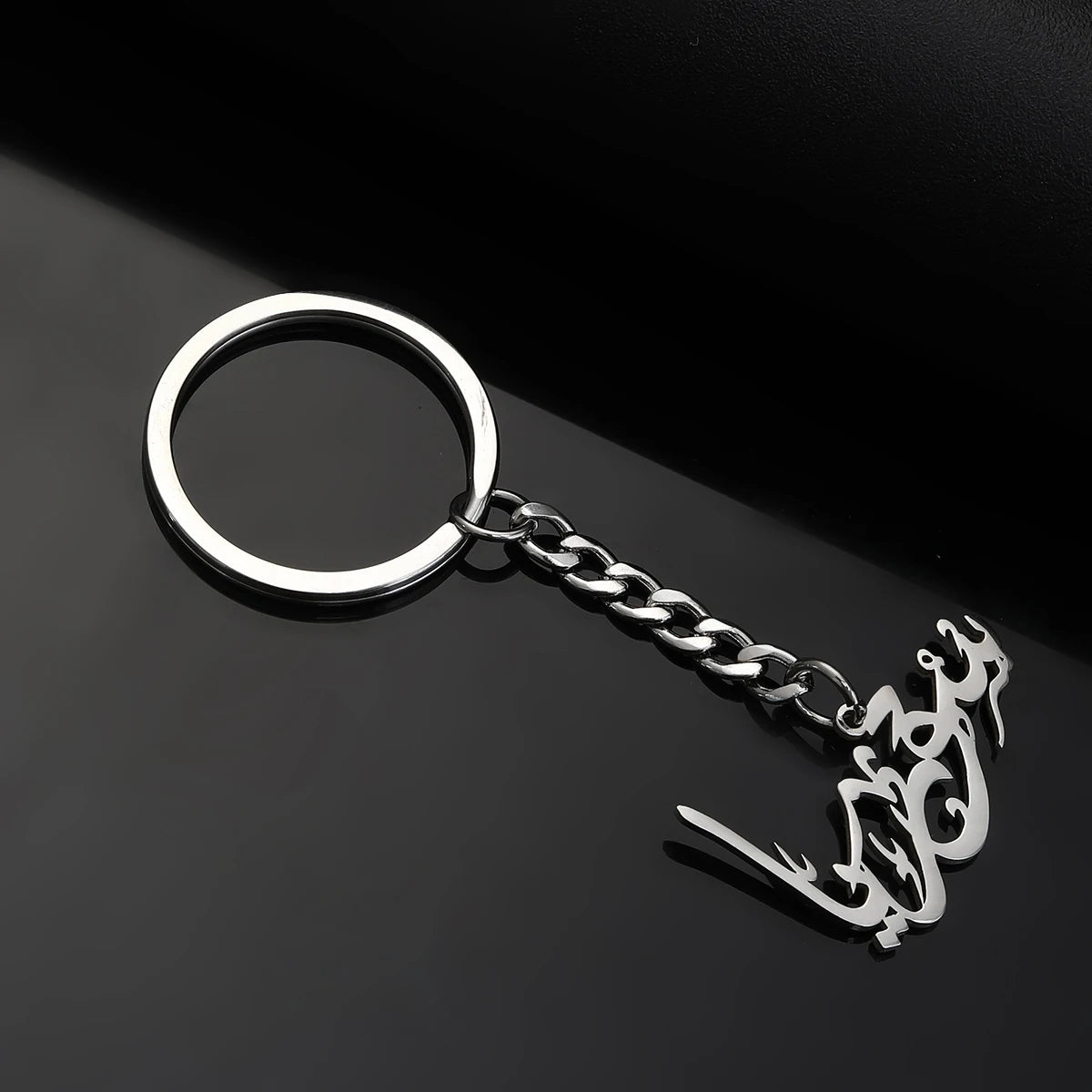 Stainless Steel Syria Syrians in Arabic Keychain Necklace For Men Women African Jewelry